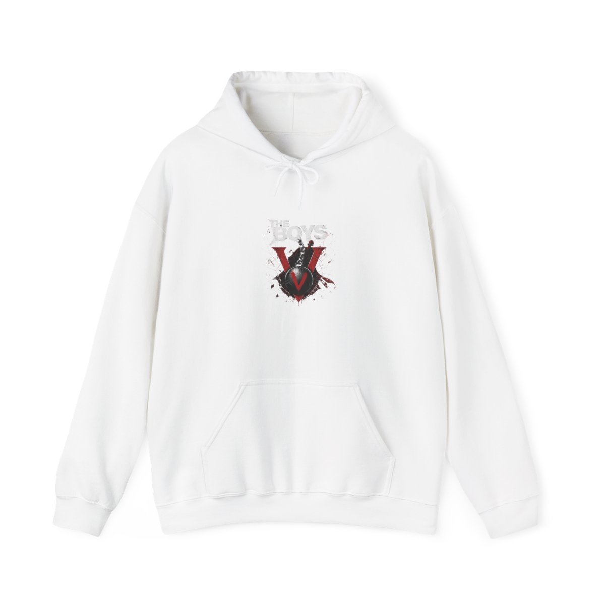 The Boys "s cape, alluding to chaos and rebellion. Text/lettering: " Hoodie - Official hoodies merchandise