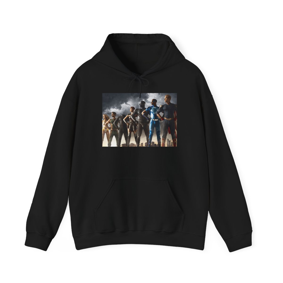 Superhero Team Illustration Hoodie | Comic Book Heroes Pullover | The Boys — official The Boys Hoodies