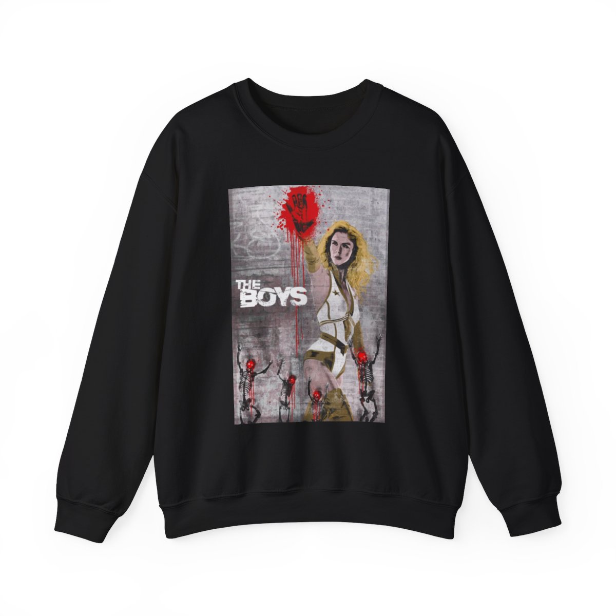 The Boys graphic crewneck sweatshirt | stylized Bloody Mary character art | The Boys