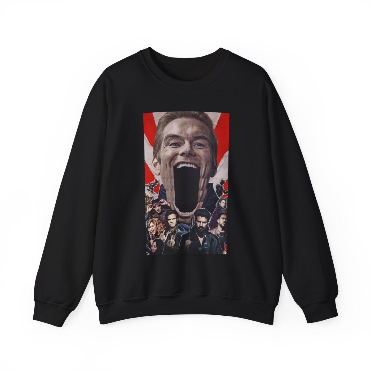 Screaming Face Collage Sweatshirt | Horror Movie Poster Style | The Boys