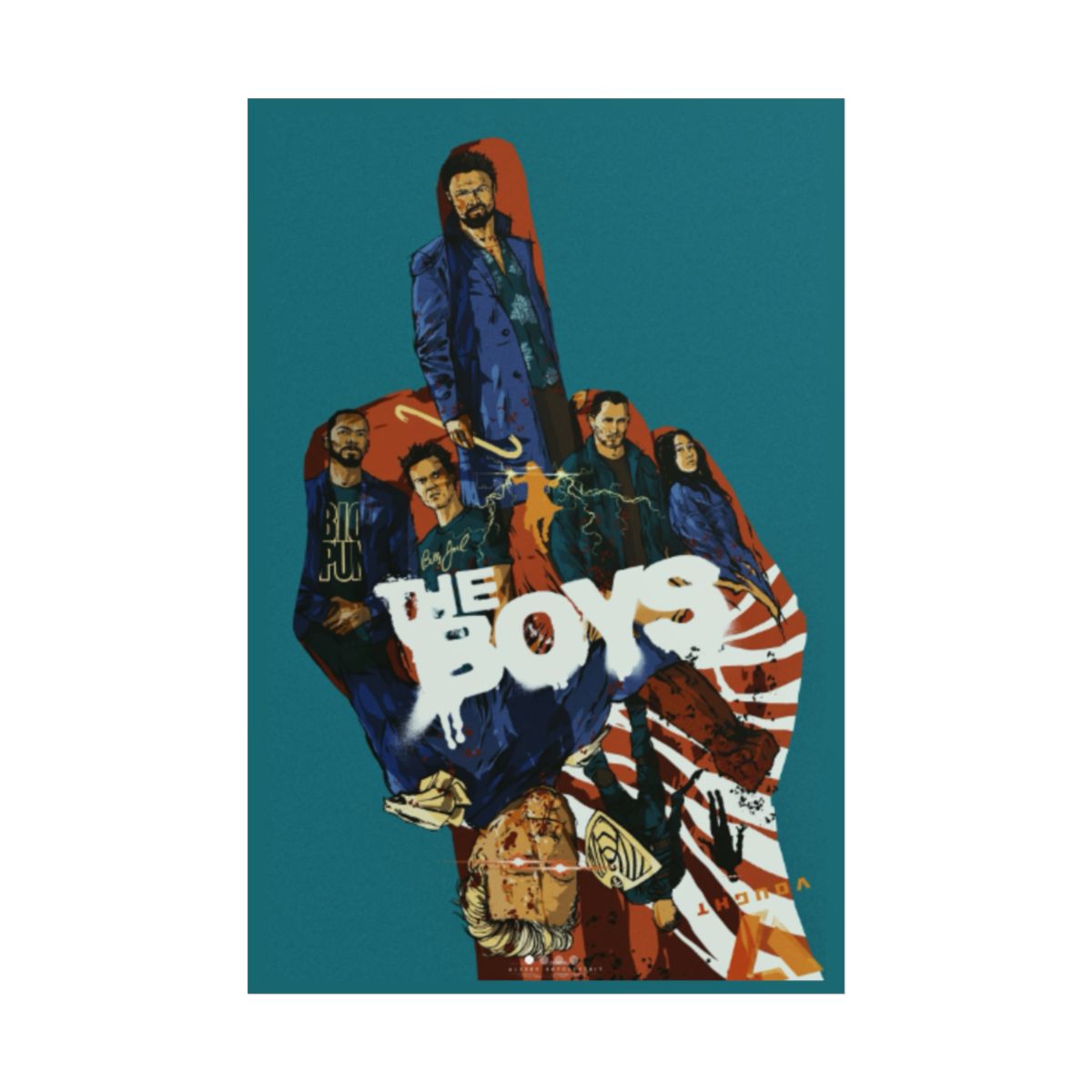 The Boys artwork Rolled Poster | TV Series Poster, Retro Pop Art | The Boys